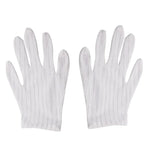 10 Pairs Anti-static Stripe Plastic Gloves, Size：Free Size, Plastic Gloves