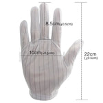 10 Pairs Anti-static Stripe Plastic Gloves, Size：Free Size, Plastic Gloves