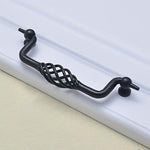 6100-160 Classic Birdcage Shape Iron Cabinet Wardrobe Drawer Door Handle, Hole Spacing: 160mm (Matte Black), 6100-160 Matte Black