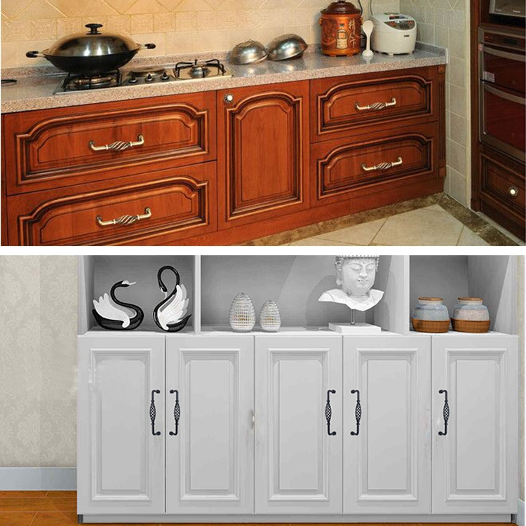 6100-160 Classic Birdcage Shape Iron Cabinet Wardrobe Drawer Door Handle, Hole Spacing: 160mm (Matte Black), 6100-160 Matte Black