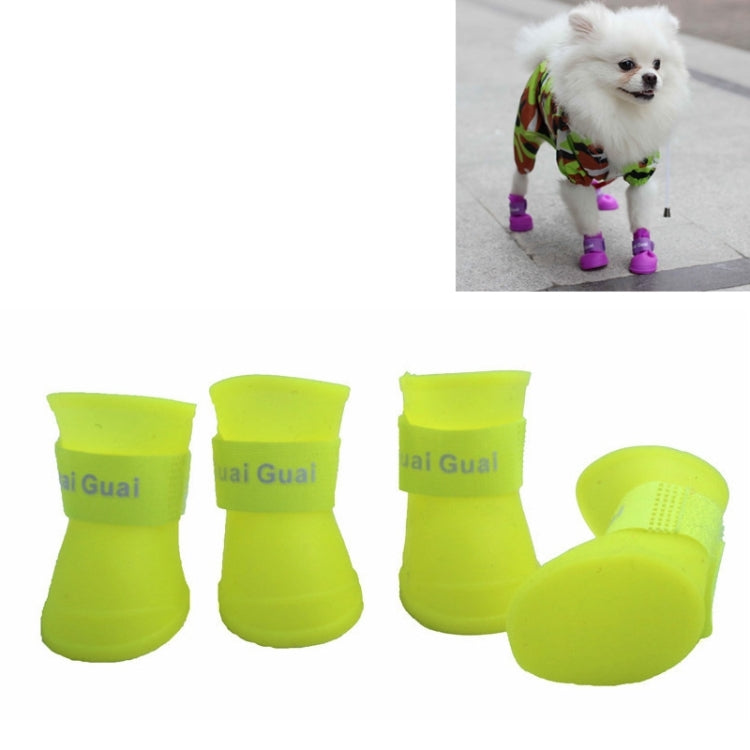 Lovely Pet Dog Shoes Puppy Candy Color Rubber Boots Waterproof Rain Shoes, M, Size:  5.0 x 4.0cm, Size: M 5.0 x 4.0cm, Size: 5.0 x 4.0cm