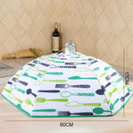 Folding Food Cover Keep Foods Warm Aluminum Foil Cover, Blue Tableware Pattern, Size: 60*60*17cm, Size: 60*60*17cm, Blue