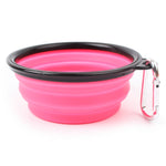 Portable Pet Folding Feeding Bowl Silicone Water Dish Feeder Puppy Travel Bowl, Random Color Delivery, Bowl Diameter: 13cm