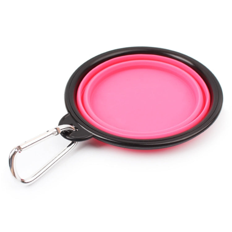 Portable Pet Folding Feeding Bowl Silicone Water Dish Feeder Puppy Travel Bowl, Random Color Delivery, Bowl Diameter: 13cm