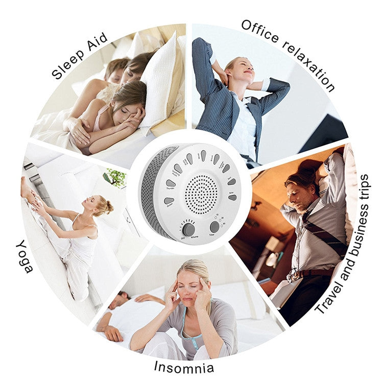 White Noise Machine Sleep Aid Device Improves Sleeping with Nine Timed Music, UNM-GH-006