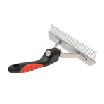 Big Dog Hair Combs Stainless Steel Pet Grooming Rake Comb Rubber Handle Hairdressing Brush Tool, Size: 17.0x16.0cm, Big Dog Hair Combs