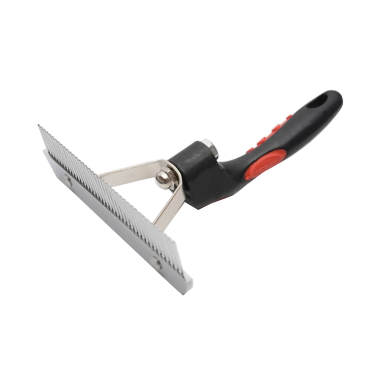 Big Dog Hair Combs Stainless Steel Pet Grooming Rake Comb Rubber Handle Hairdressing Brush Tool, Size: 17.0x16.0cm, Big Dog Hair Combs