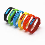 10 PCS Anti-mosquito Silicone Repellent Bracelet Buckle Wristband Bugs Away, Suitable for Children and Adults, Length:23cm, Random Color Delivery, 10 PCS