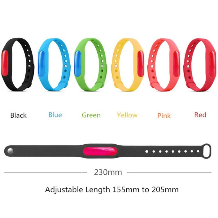 5 PCS Anti-mosquito Silicone Repellent Bracelet Buckle Wristband Bugs Away, Suitable for Children and Adults, Length:23cm, Random Color Delivery, 5 PCS