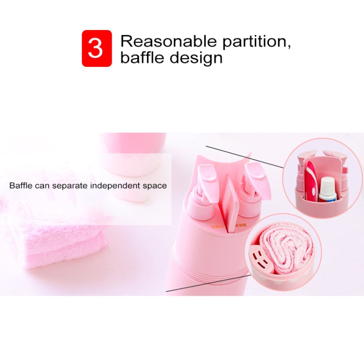 Creative 7 in 1 Portable Gargle Cup Shampoo Sub-Bottle Towel Toothbrush Comb Make-up Mirror Travel Wash Kits, Affordable Sets, 7 in 1