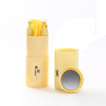 Creative 5 in 1 Portable Gargle Cup Shampoo Sub-Bottle Comb Make-up Mirror Travel Wash Kits, Standard Sets, 5 in 1