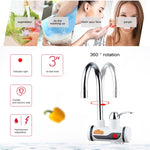 3s Fast Heat Electrothermal Rotatable Faucet Water Tap with Indicator Light, 220V, Size: L, Indicator Light / Size: L