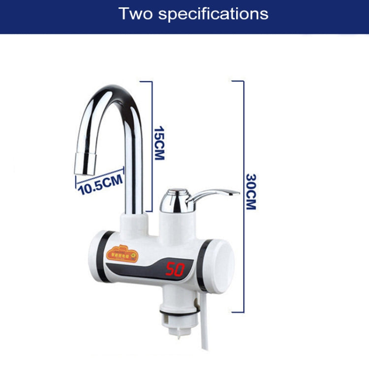 3s Fast Heat Electrothermal Rotatable Faucet Water Tap with Indicator Light, 220V, Size: S, Indicator Light / Size: S