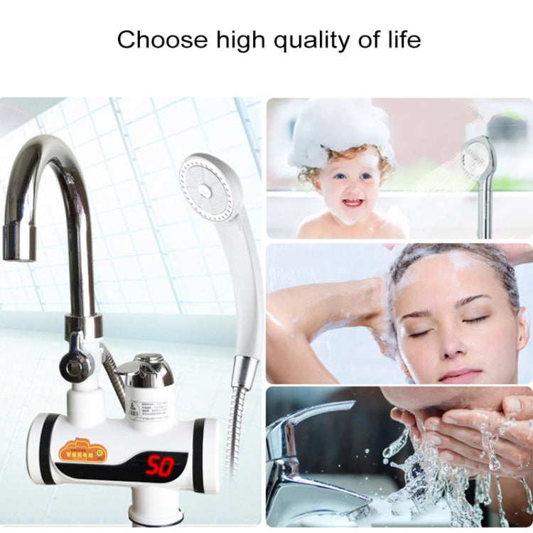 3s Fast Heat Electrothermal Rotatable Faucet Water Tap with Digital Display, 220V, Size: L, Digital Display / Size: L