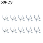 10pcs Supermarket Clothing Shop Pegboard Slat Wall Hook Shelf Hole Plate, Hole Pitch: 2.5cm, Length: 5cm, Wire Diameter: 3.3mm, Length: 5cm