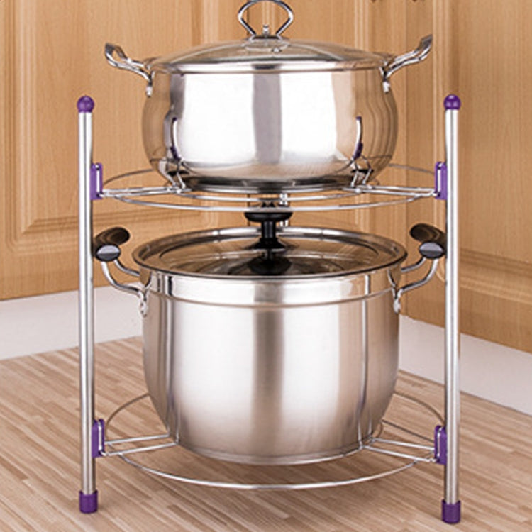 Multi-function Kitchen Pot Rack Double-layer Wok Soup Pot Stainless Steel Pot Rack, Double-layer