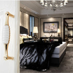 5027-128 Gold Imitated Zinc Alloy Ceramic Handle for Cabinet Wardrobe Drawer Door, Hole Spacing: 128mm, 5027-128(1)