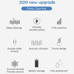 CNaier AE-618 Battery-powered Silicone Acoustic Wave Face Skin Care Electric Facial Cleanser, AE-618(Orange), AE-618(Pink), AE-618(Green), AE-618(Blue)