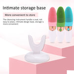 CNaier AE-618 Battery-powered Silicone Acoustic Wave Face Skin Care Electric Facial Cleanser, AE-618(Orange), AE-618(Pink), AE-618(Green), AE-618(Blue)