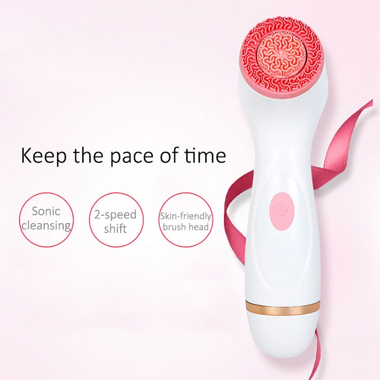 CNaier AE-868 Battery-powered Silicone Ultrasonic Vibration Face Skin Care Electric Facial Cleanser, AE-868(Blue), AE-868(Pink)