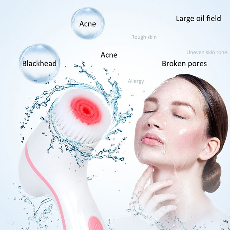 CNaier AE-868 Battery-powered Silicone Ultrasonic Vibration Face Skin Care Electric Facial Cleanser, AE-868(Blue), AE-868(Pink)