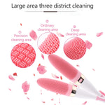 CNaier AE-8381 Household Waterproof Vibration Silicone Electric Massage Bath Body Brush