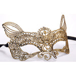 Halloween Masquerade Party Dance Sexy Lady Bronzing Lace Cat King Mask, Bronzing Cat King