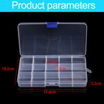 Removable Grid Plastic 15 Slots Box Organizer for Jewelry Earring Fishing Hook Small Accessories, 15 Slots (Baby Blue+Blue), 15 Slots (White+Blue), 15 Slots (White+Pink), 15 Slots (Pink+Blue), 15 Slots (Purple+Blue)