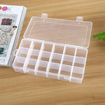 Plastic Organizer Container Storage Box 18 Slots Removable Grid Compartment for Jewelry Earring Fishing Hook Small Accessories, 18 Slots