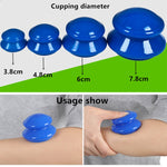 4 Cups / Set Health Care Body Massage Cupping Therapy Anti Cellulite Silicone Vacuum Cups