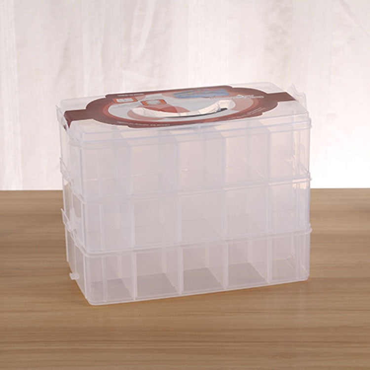 Large Storage Box Three Layer Large 36 Slots Plastic Craft Accessories Beards Jewelry Storage Box Container Home Organizer