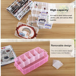 Large Storage Box Three Layer Large 36 Slots Plastic Craft Accessories Beards Jewelry Storage Box Container Home Organizer