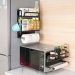 Kitchen Double Layers Magnetic Refrigerator Rack Storage Holder, Double Layers