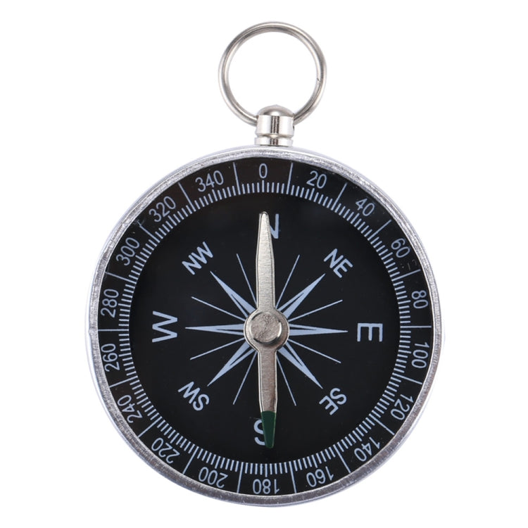 Outdoor Sports Camping Hiking Pointer Guider Aluminum Alloy Compass Hiker Navigation with Keychain, Random Color Delivery, G44-2