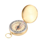 Portable Brass Pocket Camping Hiking Golden Luminous Display Compass Navigation Outdoor Activities Pointing Guide, G50