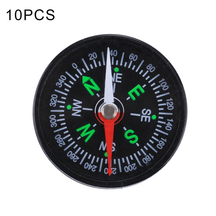 10 PCS 40mm Outdoor Sports Camping Hiking Pointer Guider Plastic Compass Hiker Navigation, Random Color Delivery, 40mm