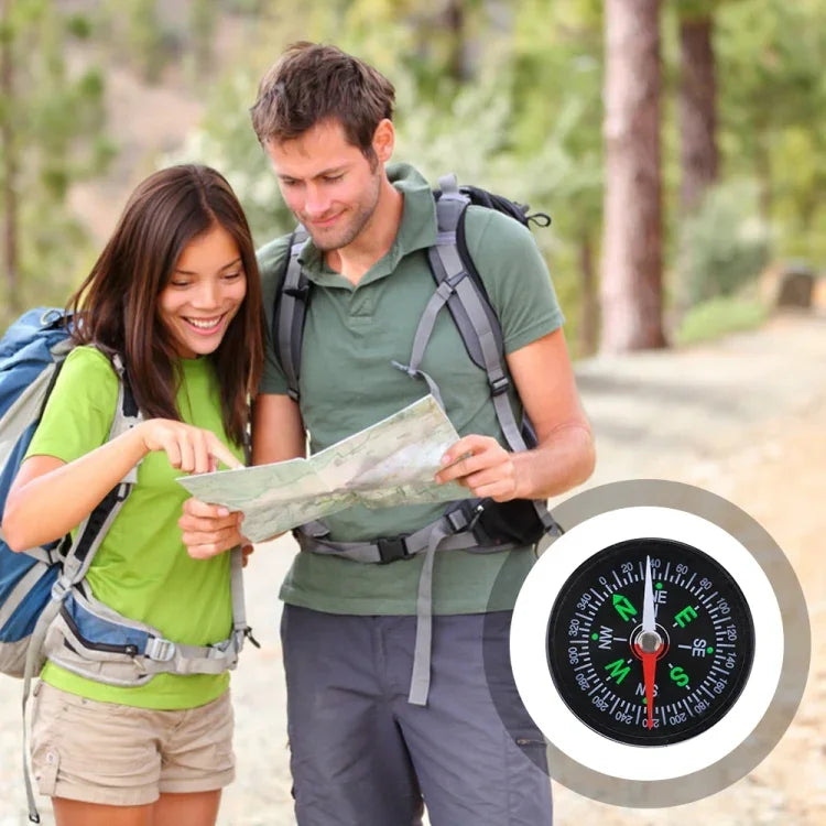 10 PCS 40mm Outdoor Sports Camping Hiking Pointer Guider Plastic Compass Hiker Navigation, Random Color Delivery, 40mm