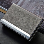 Lichi texture Business Card Holder Credit Card ID Case Holder