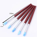 5 Pieces Flexible Rubber Tip Ceramic Clay Indentation Tool Clay Sculpting Shaper, XPC-3203