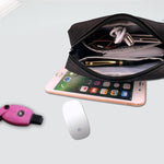 Simple Multi-functional Digital Device Travel Storage Bag for Phones, Power Bank, U-disk, Earphones, Data Cable and etc, Big Size: 23*11*5cm, Size:  23*11*5cm Pink, Size: 23*11*5cm Grey, Size: 23*11*5cm Blue, DY01 23x11x5cm, Size:  23*11*5cm Black
