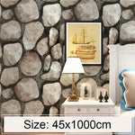 Boulder Creative 3D Stone Brick Decoration Wallpaper Stickers Bedroom Living Room Wall Waterproof Wallpaper Roll, Size: 45 x 1000cm, Boulder