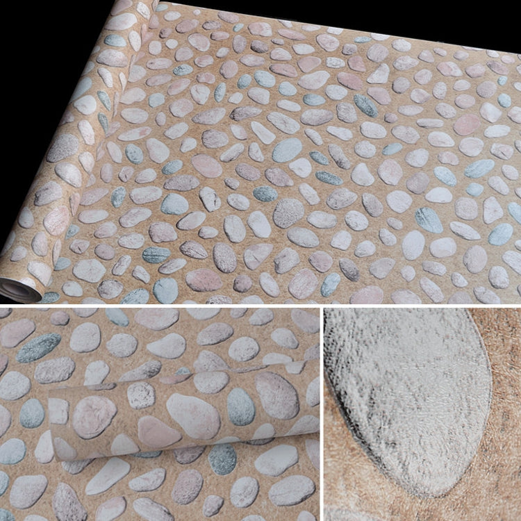 Cobblestone Creative 3D Stone Brick Decoration Wallpaper Stickers Bedroom Living Room Wall Waterproof Wallpaper Roll, Size: 45 x 1000cm, Cobblestone