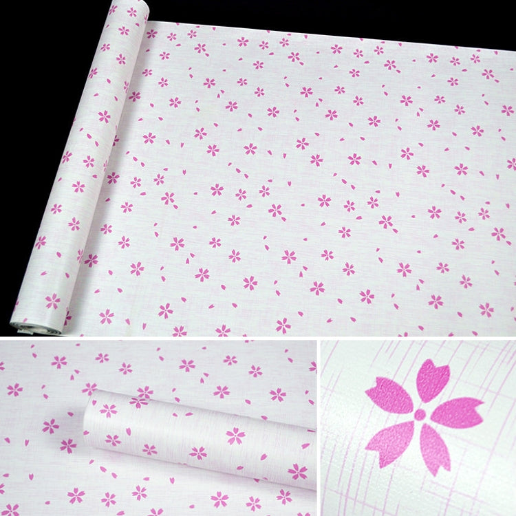 Powder Cherry Blossom Creative 3D Stone Brick Decoration Wallpaper Stickers Bedroom Living Room Wall Waterproof Wallpaper Roll, Size: 45 x 1000cm, Powder cherry blossom