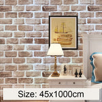Retro Brick Creative 3D Stone Brick Decoration Wallpaper Stickers Bedroom Living Room Wall Waterproof Wallpaper Roll, Size: 45 x 1000cm, Retro brick