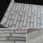 Gray Brick Creative 3D Stone Brick Decoration Wallpaper Stickers Bedroom Living Room Wall Waterproof Wallpaper Roll, Size: 45 x 1000cm, Gray brick