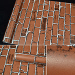 Coffee Brick Creative 3D Stone Brick Decoration Wallpaper Stickers Bedroom Living Room Wall Waterproof Wallpaper Roll, Size: 45 x 1000cm, Coffee brick