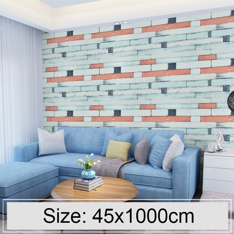 Wood Stone Creative 3D Stone Brick Decoration Wallpaper Stickers Bedroom Living Room Wall Waterproof Wallpaper Roll, Size: 45 x 1000cm, Wood stone