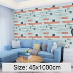 Wood Stone Creative 3D Stone Brick Decoration Wallpaper Stickers Bedroom Living Room Wall Waterproof Wallpaper Roll, Size: 45 x 1000cm, Wood stone