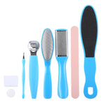 8 in 1 Dead Hard Skin Callus Remover Scraper Pedicure Rasp Tools Portable Cuticle Pusher Nail Foot Care Tool, 8 in 1
