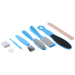 8 in 1 Dead Hard Skin Callus Remover Scraper Pedicure Rasp Tools Portable Cuticle Pusher Nail Foot Care Tool, 8 in 1